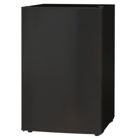 4.5 Cu.Ft Mini Fridge, Single Door Refrigerator with Freezer, Wheels, Adjustable Thermostat, Reversible Door, Black