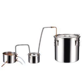 VEVOR Alcohol Still, 8 Gal / 30 L Stainless Steel Water Alcohol Distiller with Copper Coil for Fast Cooling
