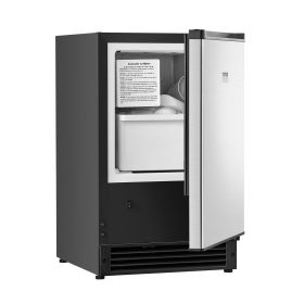 VEVOR Undercounter Built-in Ice Maker, 15 Lbs/Day Under Counter Ice Maker Machine with Reversible Door Stainless Steel