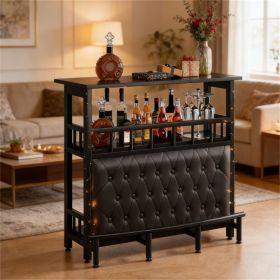Bar table, dining table, home bar with storage