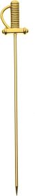 Cocktail Picks, Sword, Gold Plated, 4.5", Set of 12