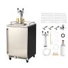 Beer Kegerator, Triple Tap Commercial Draft Beer Dispenser for D system, Full Size Keg Refrigerator with 5lbs CO2 Tank