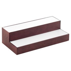 VEVOR LED Lighted Liquor Bottle Display, 2-Tier 16 Inch Whiskey Rack, Supports USB, Illuminated Home Bar Shelf with RF Remote & App Control