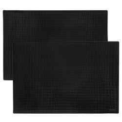 18" x 12" Black Bar Mats, 2-pack
