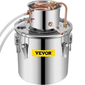 VEVOR Alcohol Still 9.6Gal/38L, Alcohol Distiller with Circulating Pump, Alcohol Still Copper Tube, Whiskey Distilling Kit with Build-In Thermome
