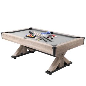 Billiards Table Combo Set, 7ft 3-in-1 Multi Game Table with Dining, Pool, and Tennis Table, Includes Full Set of Accessories