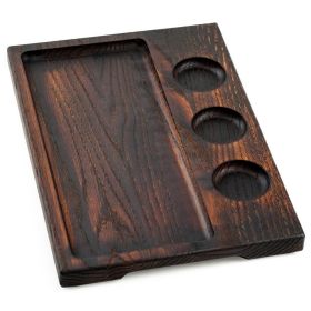 Wooden Serving Tray 14x10 in Trays for Serving Food Black Wooden Serving Tray Sushi Serving Tray BBQ Serving Tray Serving Trays for Eating with R
