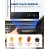 Beer Kegerator, Triple Tap Commercial Draft Beer Dispenser for D system, Full Size Keg Refrigerator with 5lbs CO2 Tank