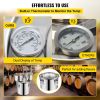 Moonshine Still Distiller 3Gal 12L Stainless Steel Water Distiller Copper Tube with Circulating Pump Home Brewing Kit Build-in Thermometer for DIY Whi