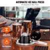 Ice Ball Press, 2.4" Ice Ball Maker, Aircraft Al Alloy Ice Ball Press Kit for 60mm Ice Sphere, Ice Press with Tong and Drip Tray, for Whiskey