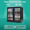 2 Glass Door Swing Back Bar Refrigerator – COPELAND Digital Control, Eco-Friendly R290, Energy Efficient, LED Lighting, 50mm Insulation