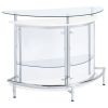 Strick White Freestanding Glass Top Home Bar Wine Cabinet