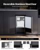 Undercounter Built-in Ice Maker, 25 Lbs/Day Under Counter Ice Maker Machine with Reversible Door Stainless Steel