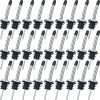 72 Pcs Stainless Steel Bottle Pourers Tapered Liquor Pourers with Rubber Dust Caps Tapered Spouts Set Bar Supplies Vinegar Bottle Dispenser Wine Liquo