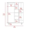 Tennessee Bar Cart, One Cabinet With Division, Six Cubbies For liquor, Two Shelves