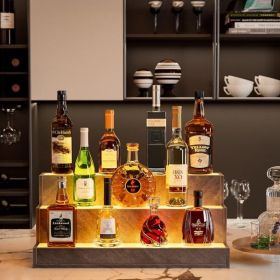 LED Lighted Liquor Bottle Display Shelf, 24 Inch Bar Display Shelf, DIY Illuminated Bottle Shelf with App & Remote Control (Title: Default Title)