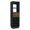 Classic Bar Cabinet, Two Drawers, Twelve Built-in Wine Rack