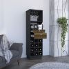 Classic Bar Cabinet, Two Drawers, Twelve Built-in Wine Rack