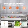 Refrigerated Condiment Prep Station, 150 W Countertop Refrigerated Condiment Station, with 4 1/3 Pans & 4 1/6 Pans, 304 Stainless Body and PC Lid